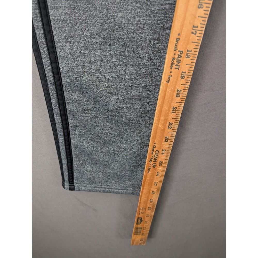 Adidas Boys Gray Heathered 3-Stripe Fleece Track Pants XL 18/20 Athletic Pants - Picture 4 of 7